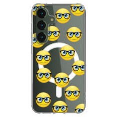 Husa personalizata pentru samsung galaxy s23, magsafe atasare magnetica, fata zambitoare cu ochelari foto