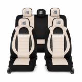 Set Huse Scaune Universale Racing, Bej cu Negru Personalizate cu Seat