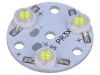 LED Albă 3,5W 300lm 12V 120&deg; 3 Diode 31,5x31,5mm, Optosupply