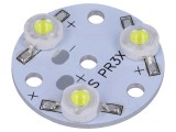 LED Albă 3,5W 300lm 12V 120&deg; 3 Diode 31,5x31,5mm, Optosupply