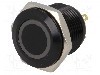 Intrerupator anti-vandalism, OFF-(ON), &Oslash;16mm, ONPOW, GQ16F-10E/J/Y/24V/A