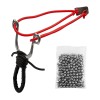Set prastie metalica DEPOX&reg;, Sling King, snur, negru, 15 cm si bile de 6 mm
