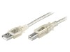 Cablu USB 2.0 A-B 1m Transparent, Goobay
