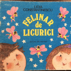 Felinar de licurici Lidia Constantinescu poezii pt copii Ed Ion Creanga 1986 RSR