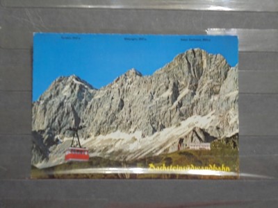 TELEFERIC IN MUNTII AUSTRIEI - DACHSTEINSUDWANDBAHN -1969 - CIRCULATA, TIMBRATA foto