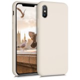 Husa pentru Apple iPhone X / iPhone XS, Silicon, Crem, 46313.210, Carcasa