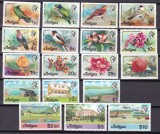 Antigua 1976 fauna pasari flori vederi MI 399-416 MNH, Nestampilat