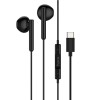 Casti Hoco InEar, Stereo, conector USB-C, cu microfon si comenzi pe fir, 1.2m, Negre (M65)