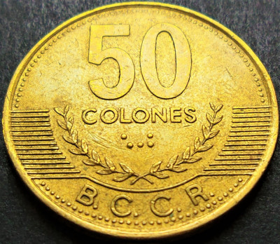 Moneda exotica 50 COLONES - COSTA RICA, anul 1997 * cod 2300 foto