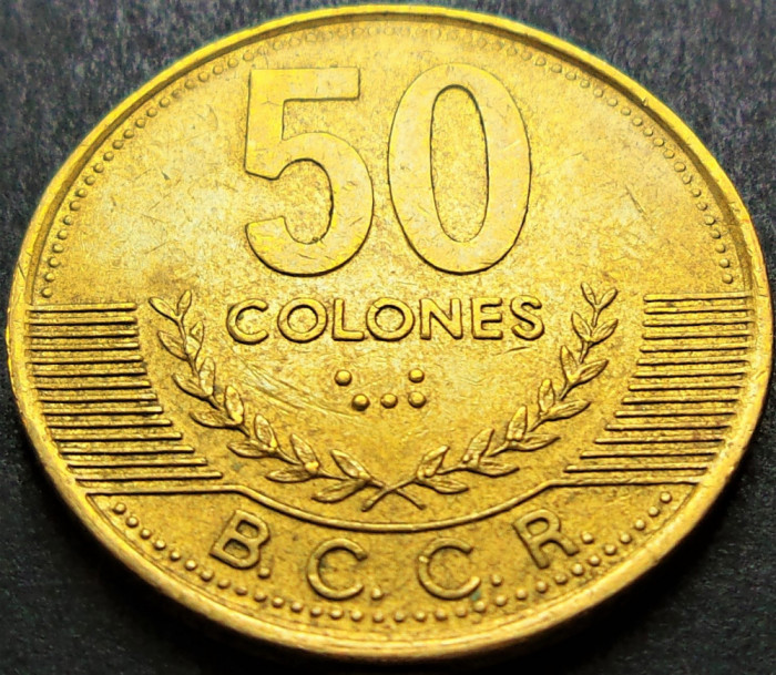 Moneda exotica 50 COLONES - COSTA RICA, anul 1997 * cod 2300