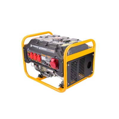 Generator de curent pe benzina 3 kw, 2 in 1, monofazic si trifazic, motor in 4 timpi, stabilizator de tensiune AVR, Powermat foto