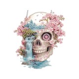 Pictură cu diamante Sun Catcher pandantiv schelet dublă față cu lanț &ndash; 20x20cm