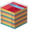 Bloc notite color Herlitz, 9x9 cm, 650 file cu suport - RESIGILAT