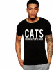 Tricou negru barbati - Cats - L, THEICONIC