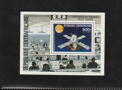 Republica Centrafricana 1976-Spatiu,Operatiunea Viking pe Marte,MNH.Mi.bl.12 foto