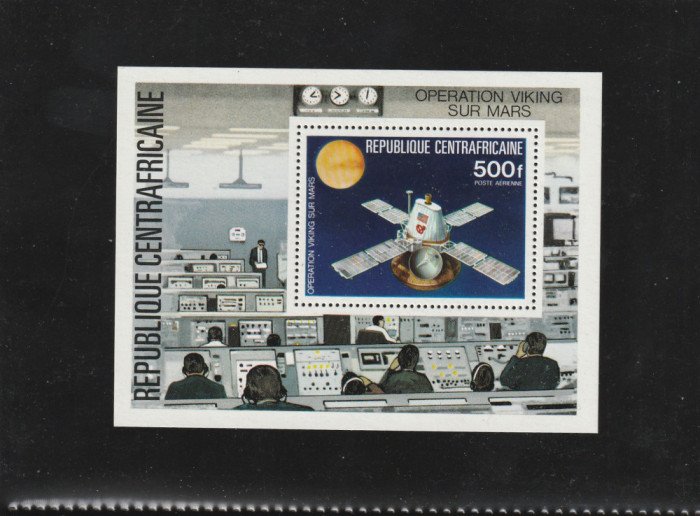 Republica Centrafricana 1976-Spatiu,Operatiunea Viking pe Marte,MNH.Mi.bl.12