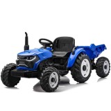 Cumpara ieftin Tractoras electric pentru copii, Kinderauto 1804, 90W, 12V 10Ah, cu remorca basculabila, albastru
