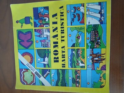 Rom&amp;acirc;nia Harta Turistică-1972. foto