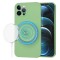 Husa silicon iPhone 12 Pro Max Techsuit SoftFlex MagSafe, verde deschis