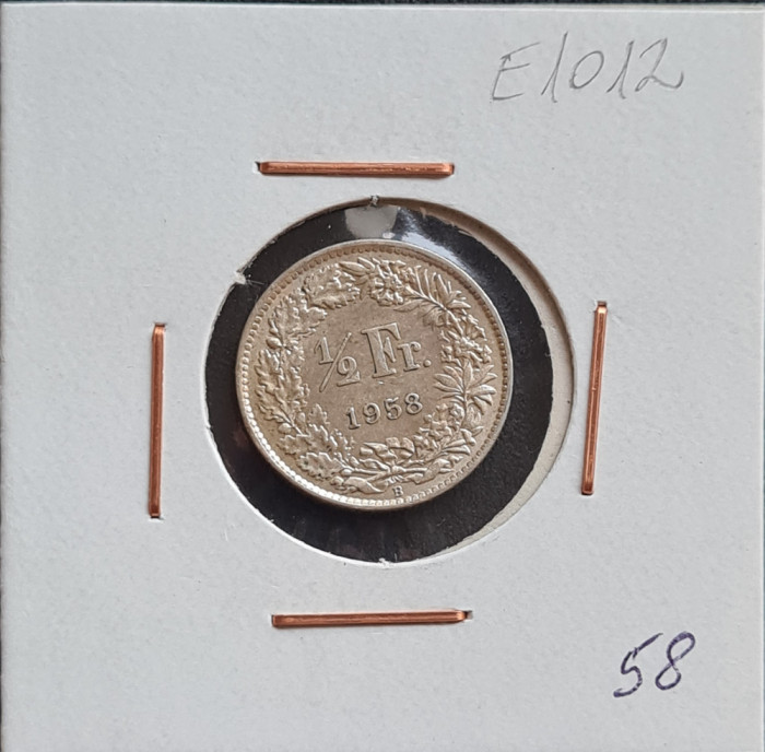 Elvetia 1/2 franc 1958