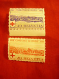 Serie Elvetia 1939 - 75 Ani Crucea Rosie , 2 valori, Nestampilat