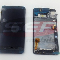 LCD+Touchscreen cu Rama HTC One M7 / 801s / One Google Play Edition / One Dual Sim / 802w BLACK