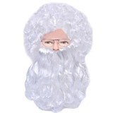 Set Peruca Barba Ochelari Moș Crăciun Păr Alb pentru Costume, CMCLASS