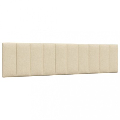 vidaXL Pernă pentru tăblie de pat, crem, 200 cm, material textil foto