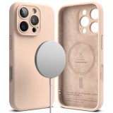 Husa pentru iphone 16 pro max - ringke silicone magnetic magsafe - pink sand
