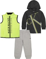 Calvin Klein 3 ani si 4 ani set vesta si trening - 3 piese foto