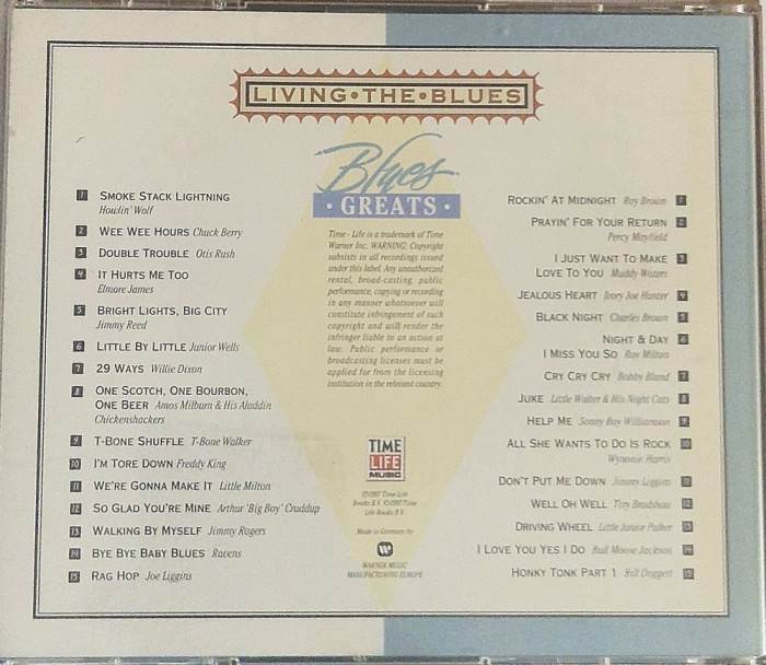 Various &lrm;&ndash; Living The Blues - Blues Greats NM / NM dublu cd muzica blues Time Life germania 1997