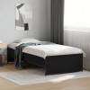 VidaXL Cadru de pat, negru, 75x190 cm, lemn prelucrat și metal 845251