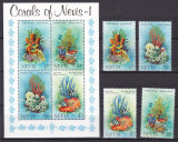 Nevis 1983 fauna marina corali MI 84-87 + bl.2 MNH, Nestampilat