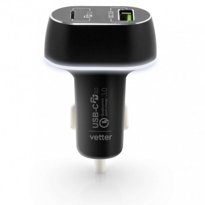 Incarcator Auto Vetter Smart Car Charger 2Nd Gen QC 3.0 And Power Delivery 63W CCAVTPD63WD foto