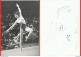 Fotografie originala Nadia Comaneci gimnastica exercitiu sol 11 x 15.8 cm