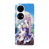 Husa compatibila cu Huawei Nova Y70 model Keqing Genshin Impact, Silicon, TPU, Viceversa, Transparent, Carcasa