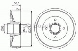 Tambur frana NISSAN NOTE (E12) (2013 - 2016) BOSCH 0 986 477 196