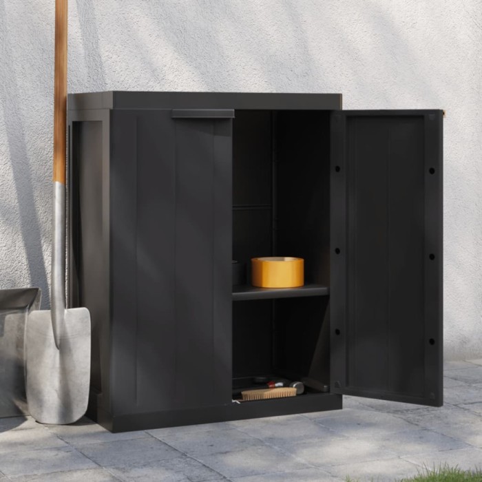 Gossi dulap depozitare de exterior, negru, 65x37x85 cm, pp