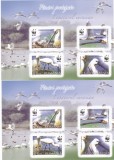 WWF PASARI PROTEJATE,BLOC, X2,Lp.1744c,2006, MNH ** ROMANIA., Fauna, Nestampilat