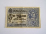 B11 8 - Bancnota foarte veche - Germania - 5 marci - 1917