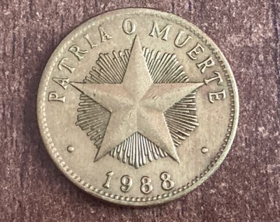 C50 - Moneda foarte veche - Cuba - 1 peso - 1988 foto