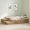 vidaXL Cadru de pat cu depozitare stejar artizanal 244 x 127 x 53.5 cm 3335564