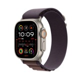Curea smartwatch, THD, Alpine Loop, pentru Apple Watch Ultra2 49 mm, Apple Watch 46 mm seria 10, marime universala, catarama gri, Indigo