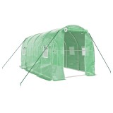 Cumpara ieftin Sera cu cadru din otel, verde, 8 m&sup2;, 4x2x2 m