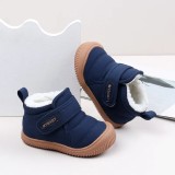 Ghete bleumarin de iarna pentru copii, cu blana calduroasa si talpa
