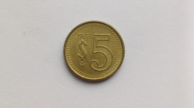 Mexic -5 Pesos 1985 foto