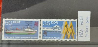 TS21 - Timbre serie DDR 1986 Mi 3003-3004 Maritim foto