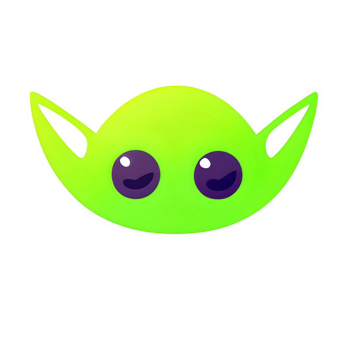 Sticker decorativ Alien, Verde, 90 cm, 7963ST