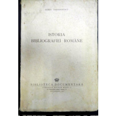 Istoria bibliografiei romane Barbu Theodorescu