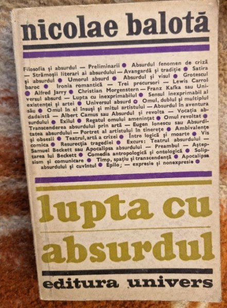 Nicolae Balota - Lupta cu Absurdul